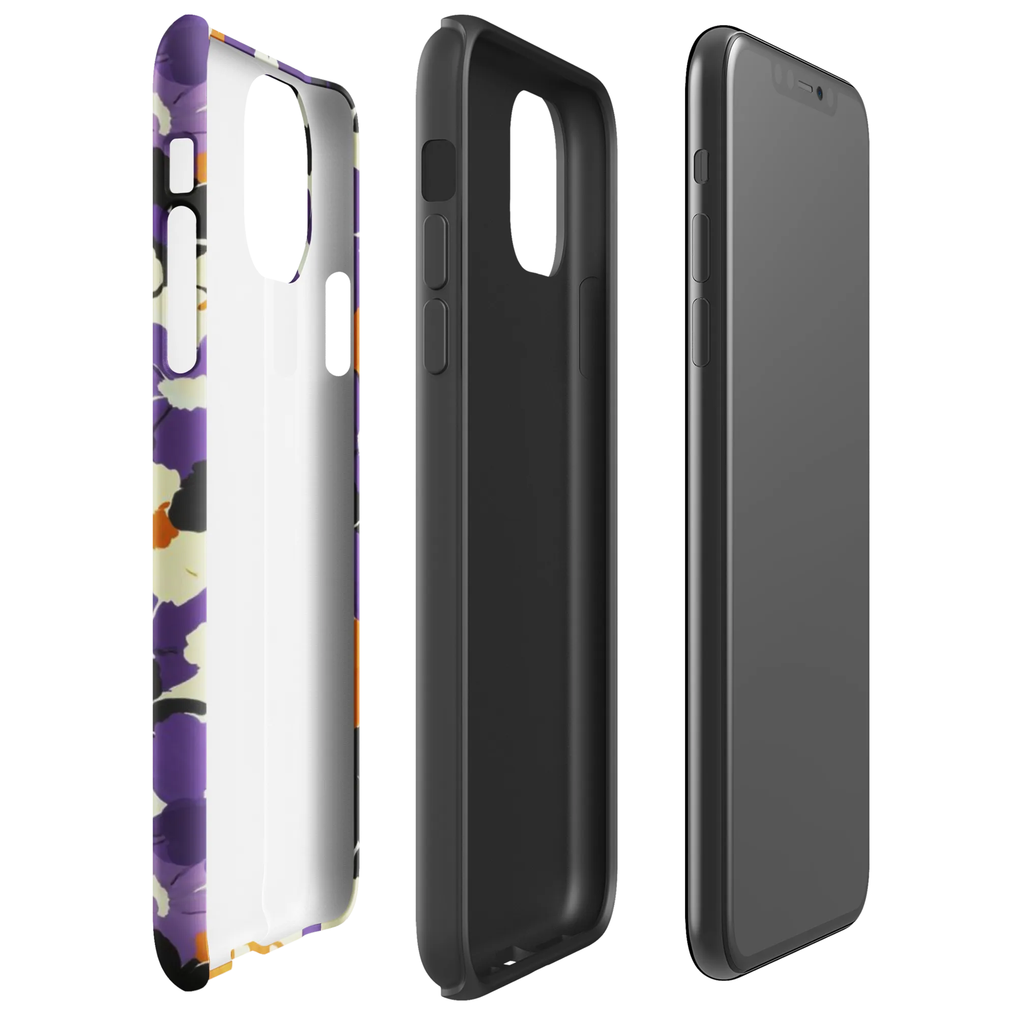 Violet Ember Bloom on Tough Case for iPhone® — Right