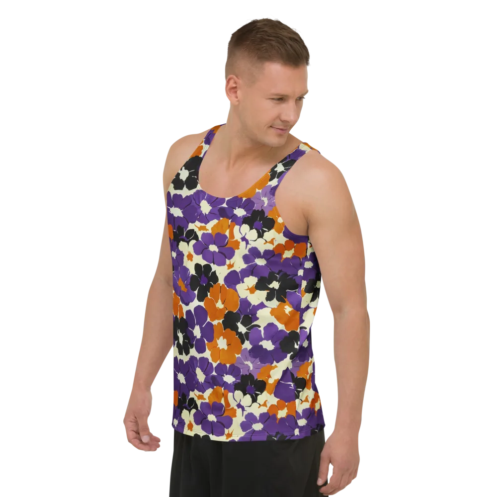 Violet Ember Bloom on Men's Tank Top — Left Front