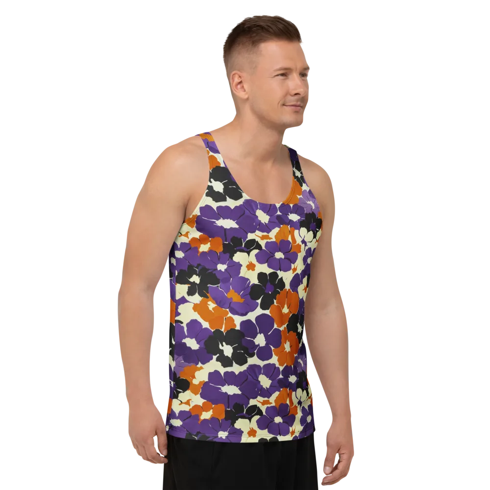 Violet Ember Bloom on Men's Tank Top — Right Front