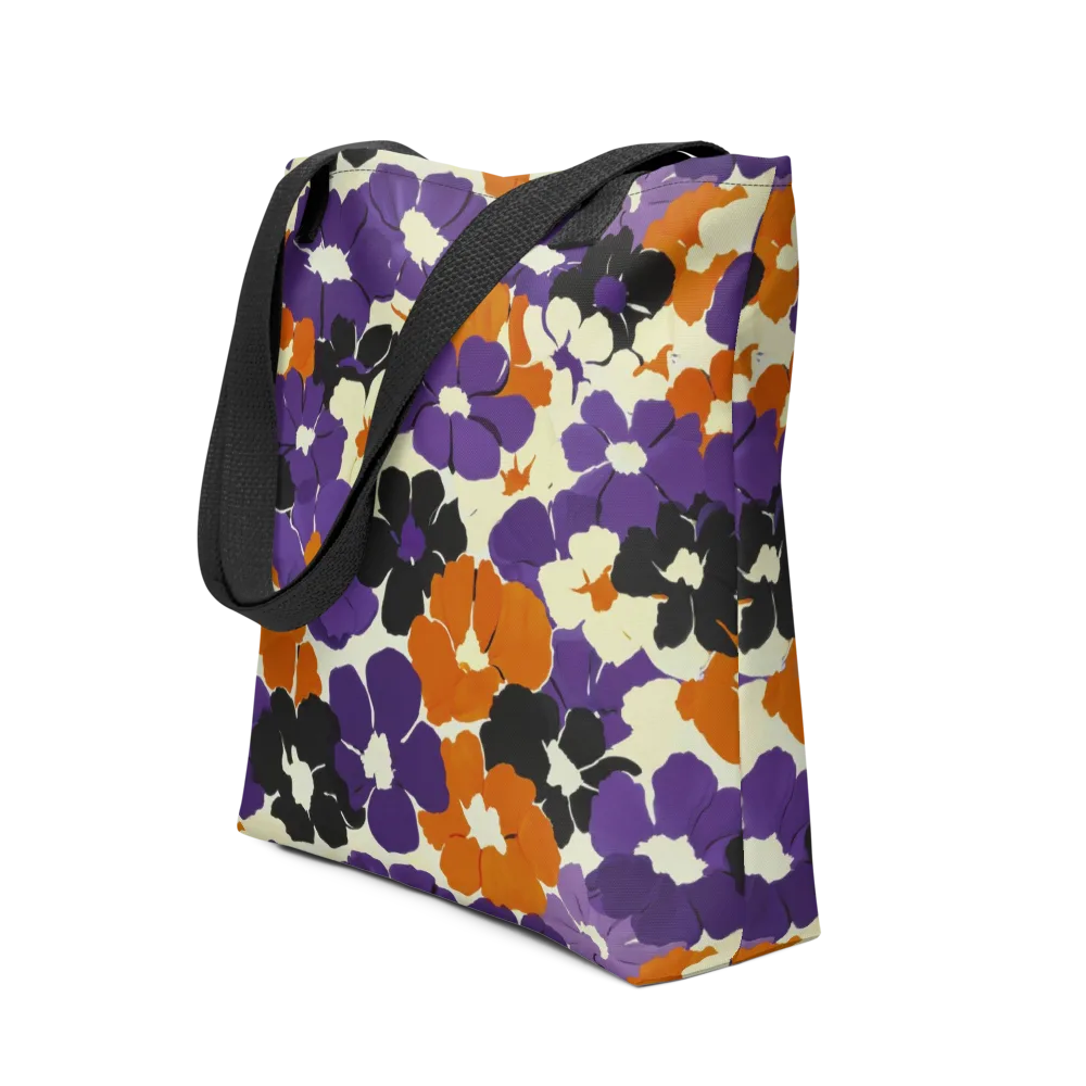 Violet Ember Bloom on Tote Bag — Front