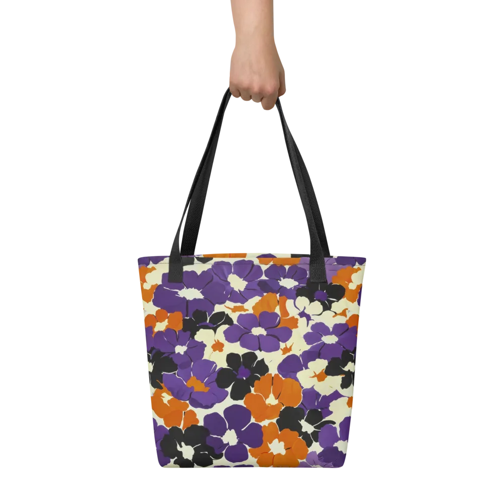 Violet Ember Bloom on Tote Bag — Front