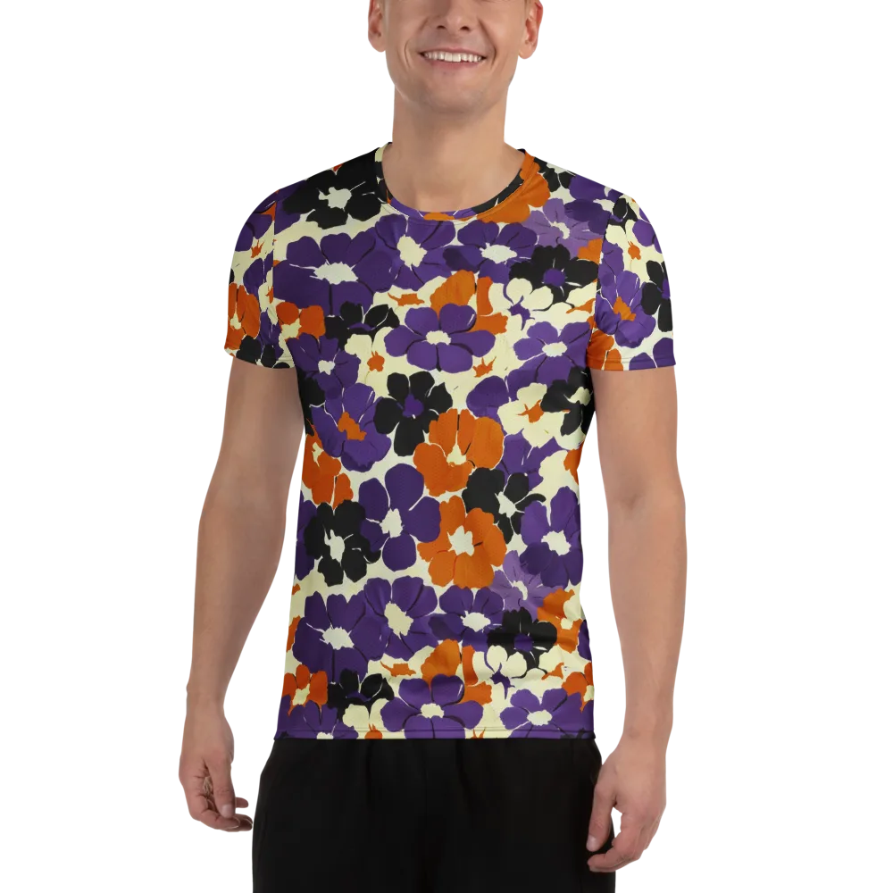 Violet Ember Bloom on Men's Athletic T-Shirt — Front