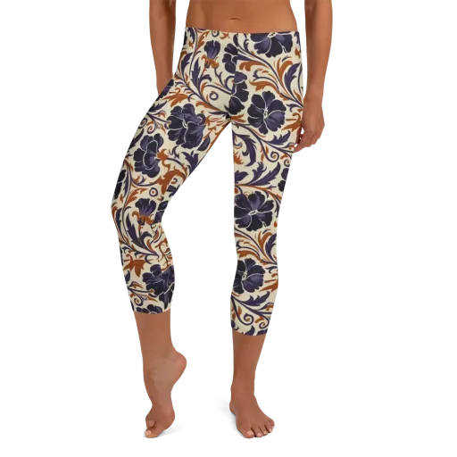 Velvet Scroll on a Capri Leggings