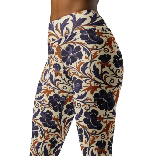 Velvet Scroll on a Yoga Leggings