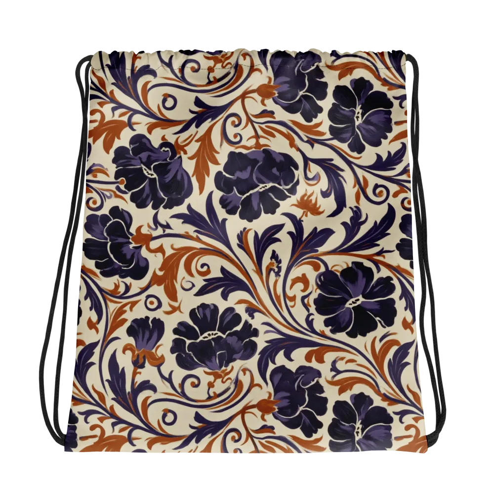 Velvet Scroll on Drawstring Bag — Photo