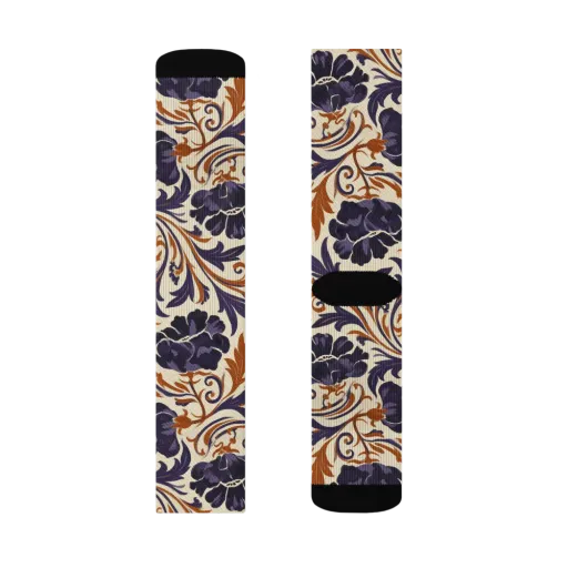 Velvet Scroll on a Socks
