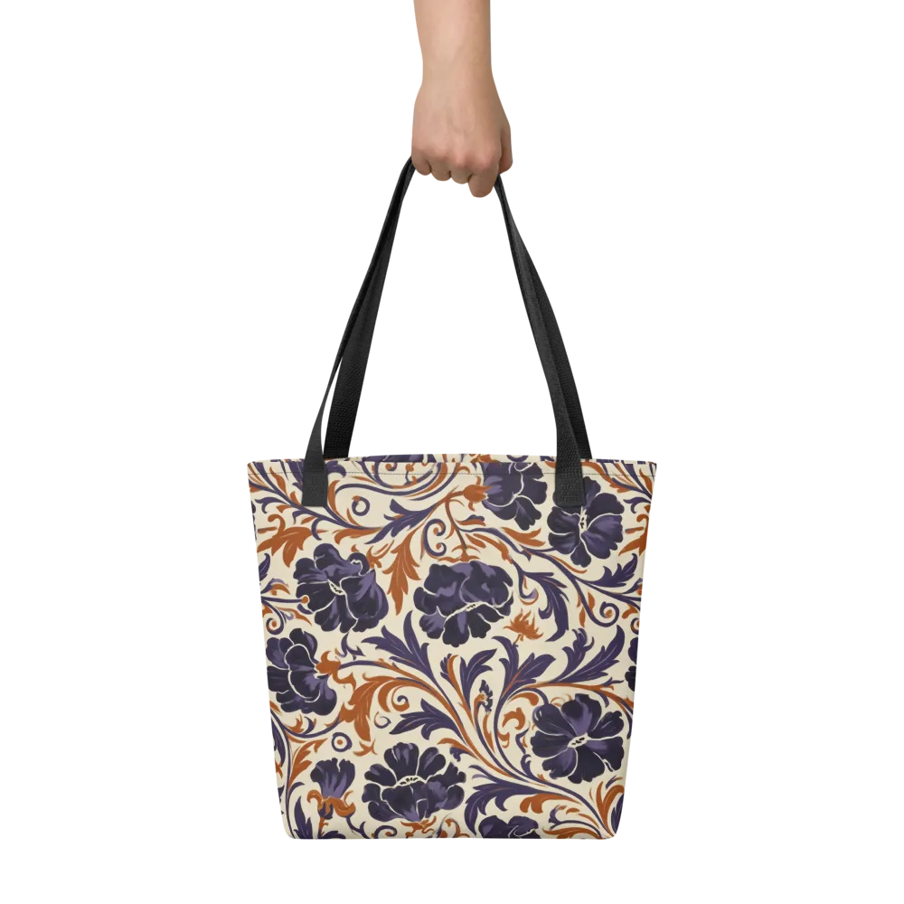 Velvet Scroll on Tote Bag — Front