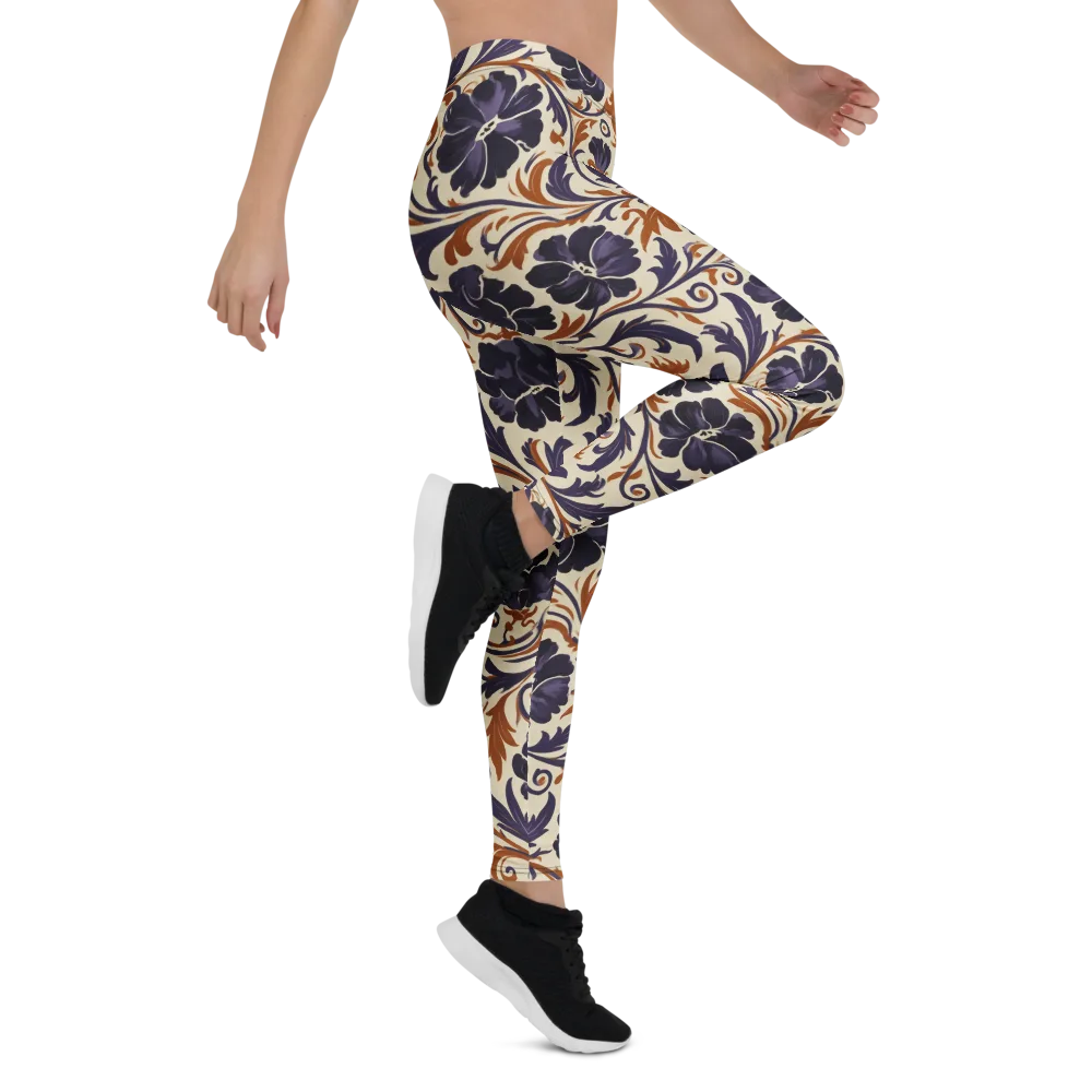 Velvet Scroll on Leggings — Right