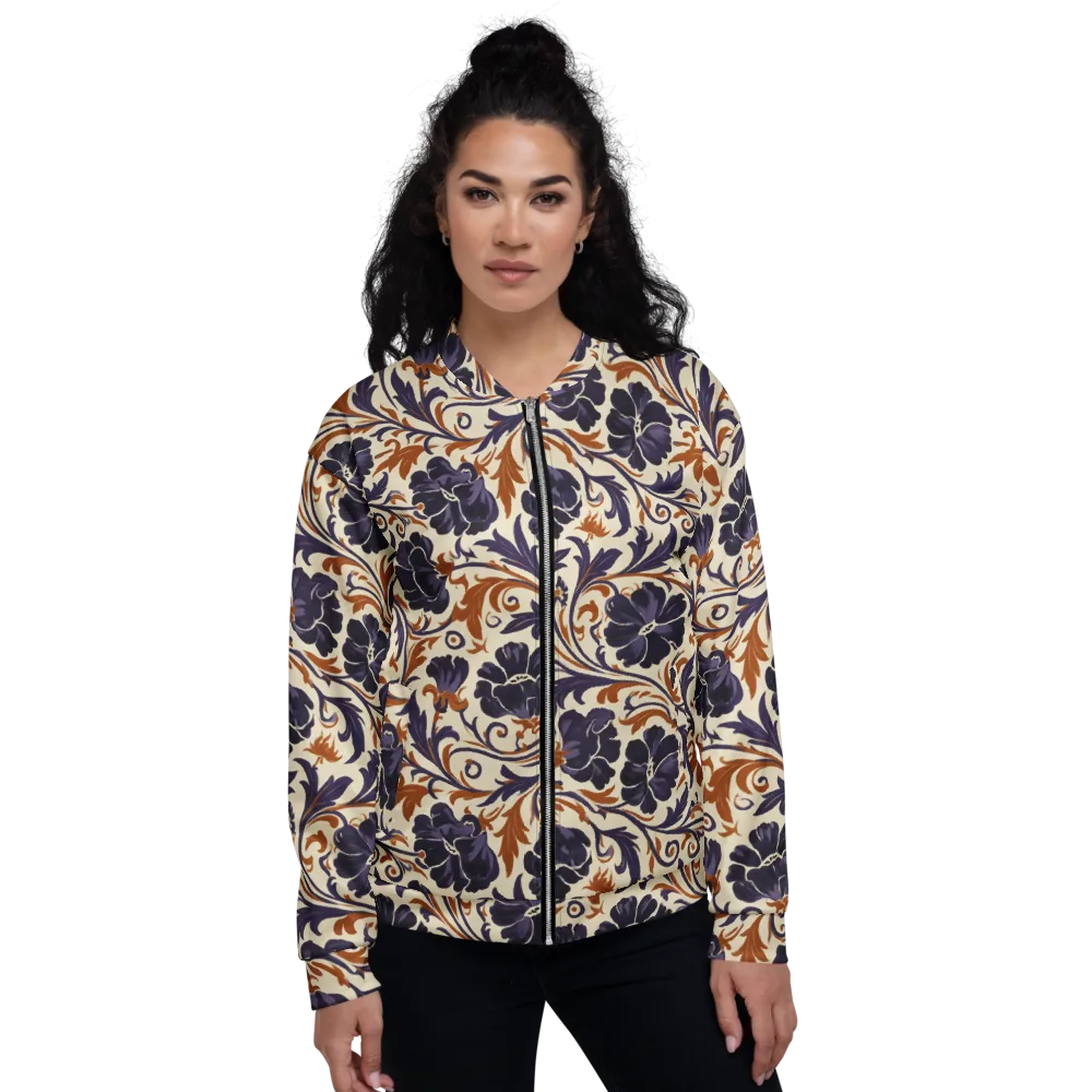 Velvet Scroll on Bomber Jacket — Front