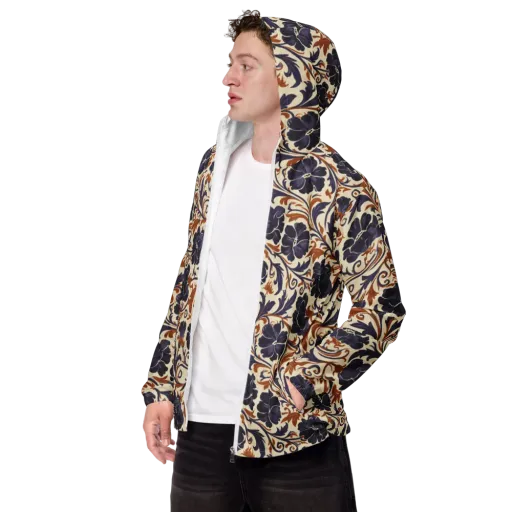 Velvet Scroll on a Men's Windbreaker