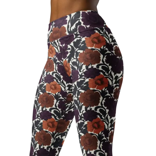Plum And Persimmon on a Yoga Leggings