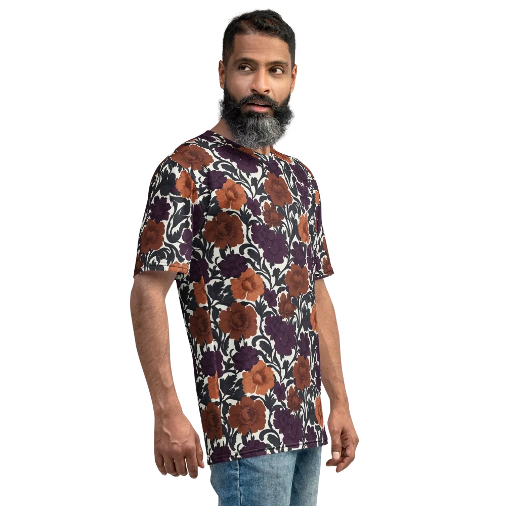 Plum And Persimmon on Men's Crew Neck T-Shirt — Right