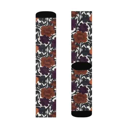 Plum And Persimmon on a Socks