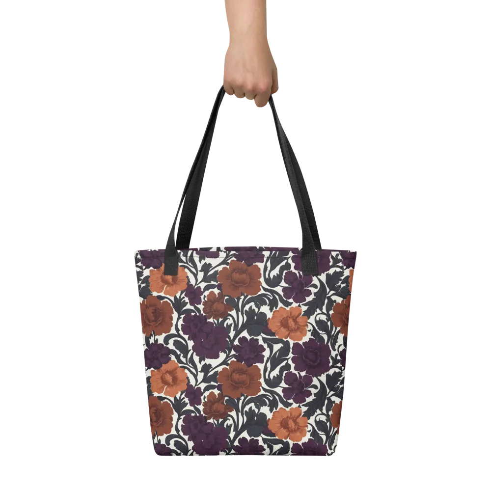 Plum And Persimmon on Tote Bag — Front