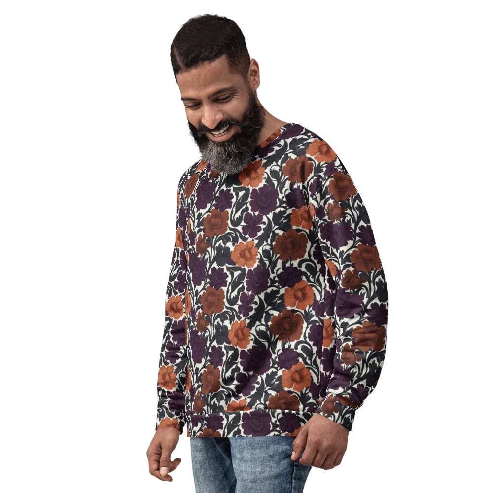 Plum And Persimmon on Sweatshirt — Left Front