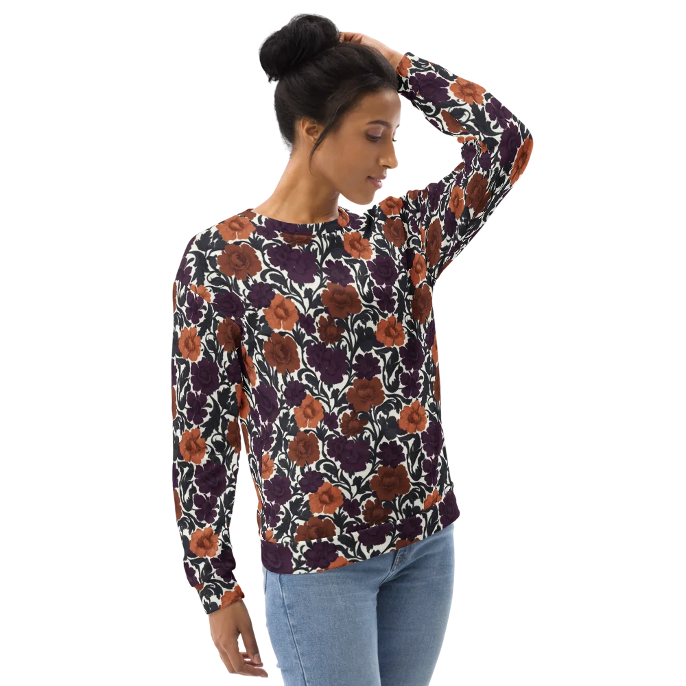 Plum And Persimmon on Sweatshirt — Right Front