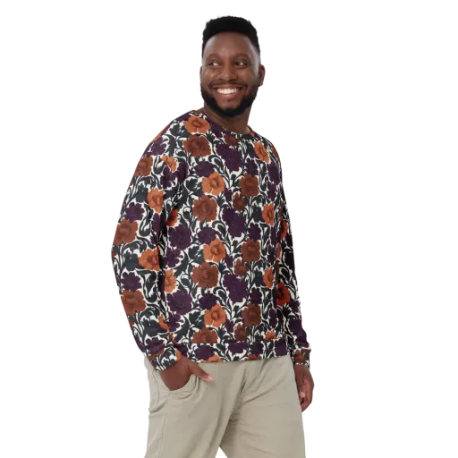 Plum And Persimmon on a Sweatshirt