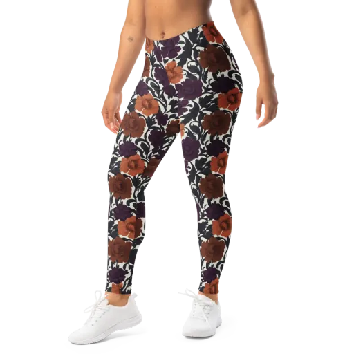 Plum And Persimmon on a Leggings