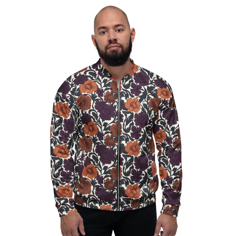 Plum And Persimmon on Bomber Jacket — Front