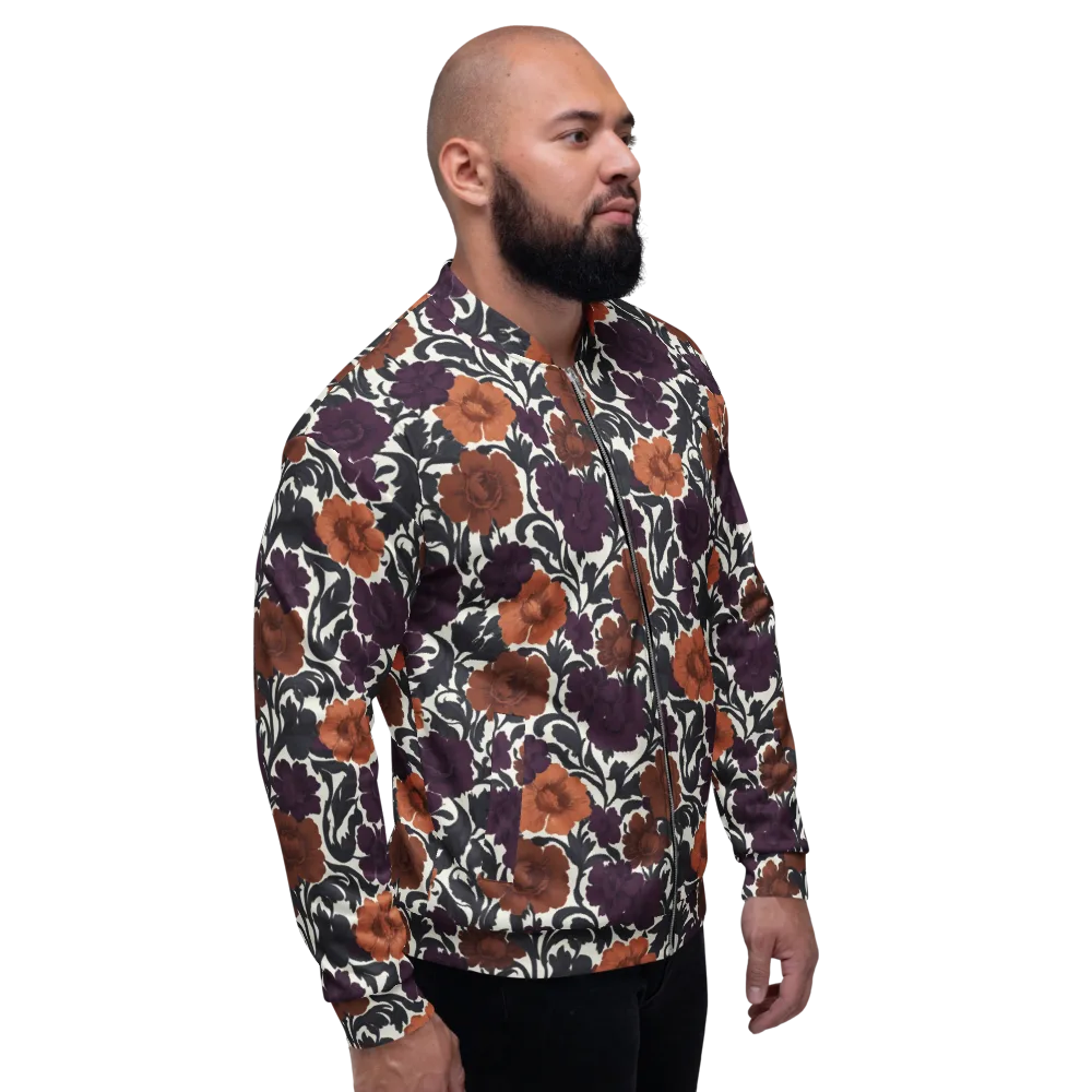 Plum And Persimmon on Bomber Jacket — Right