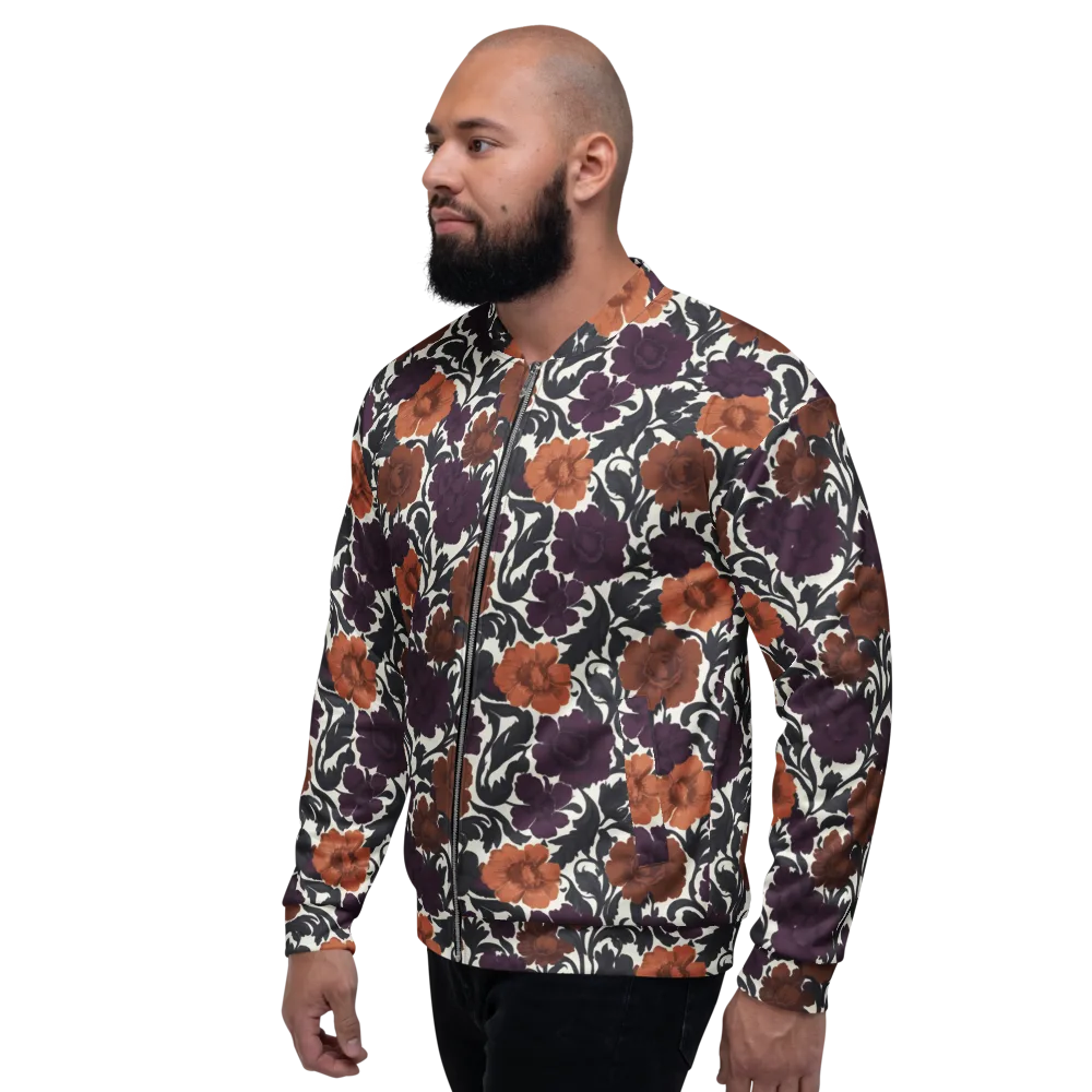 Plum And Persimmon on Bomber Jacket — Left