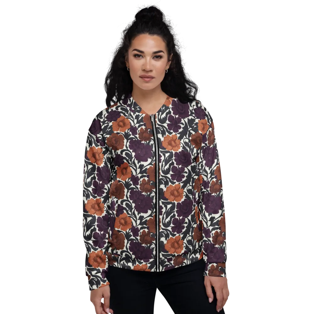 Plum And Persimmon on Bomber Jacket — Front