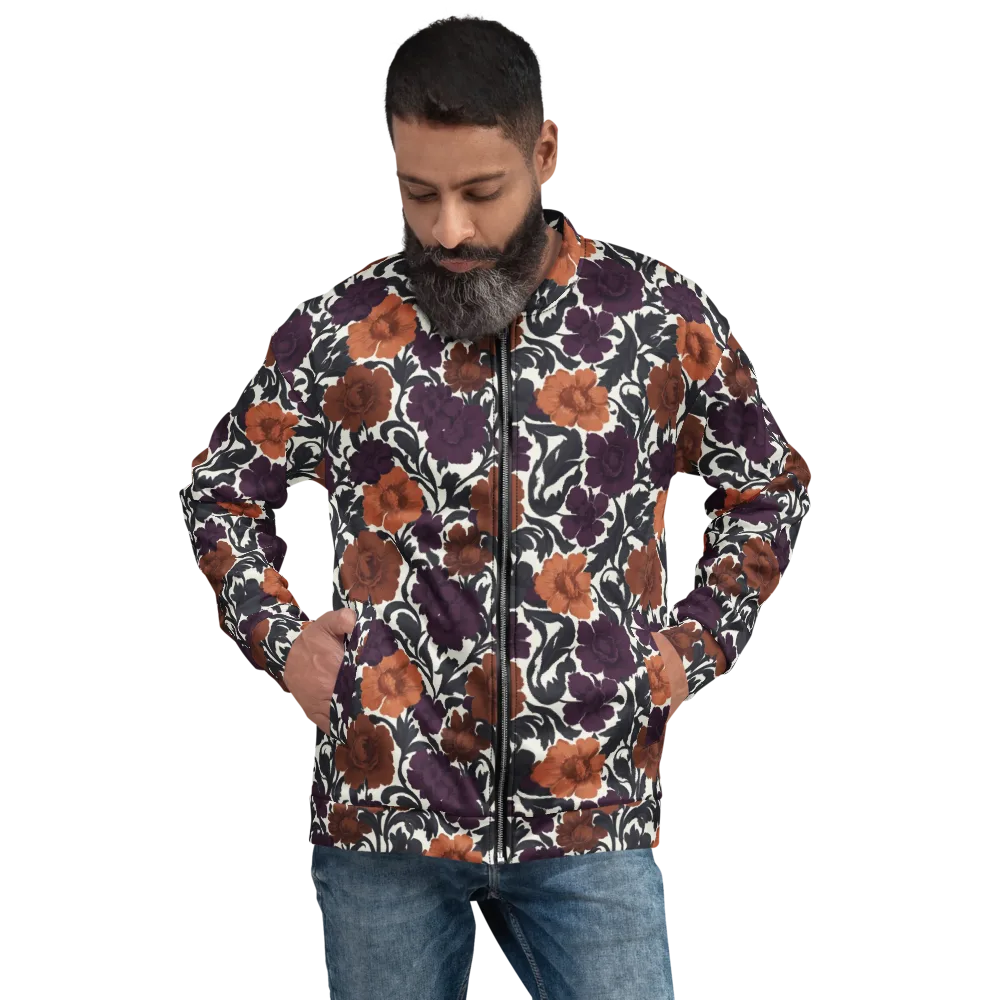 Plum And Persimmon on Bomber Jacket — Front