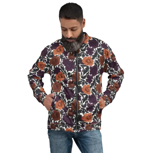 Plum And Persimmon on a Bomber Jacket