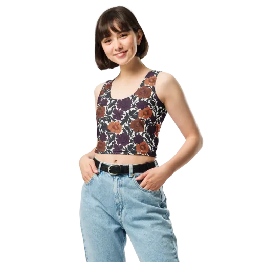 Plum And Persimmon on a Crop Top