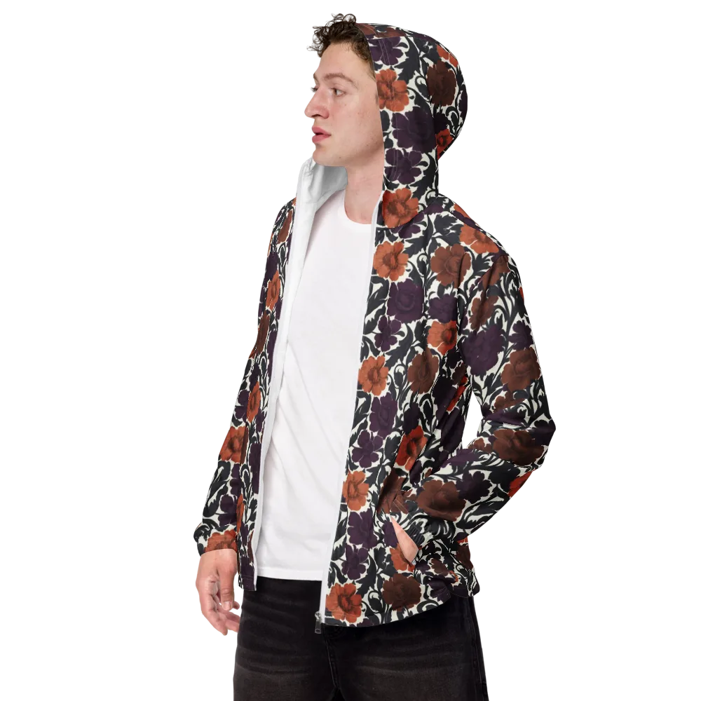 Plum And Persimmon on Men's Windbreaker — Left Front