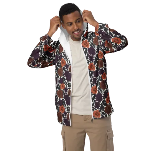 Plum And Persimmon on a Men's Windbreaker