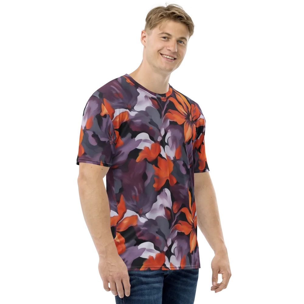 Velvet Flame on Men's Crew Neck T-Shirt — Right