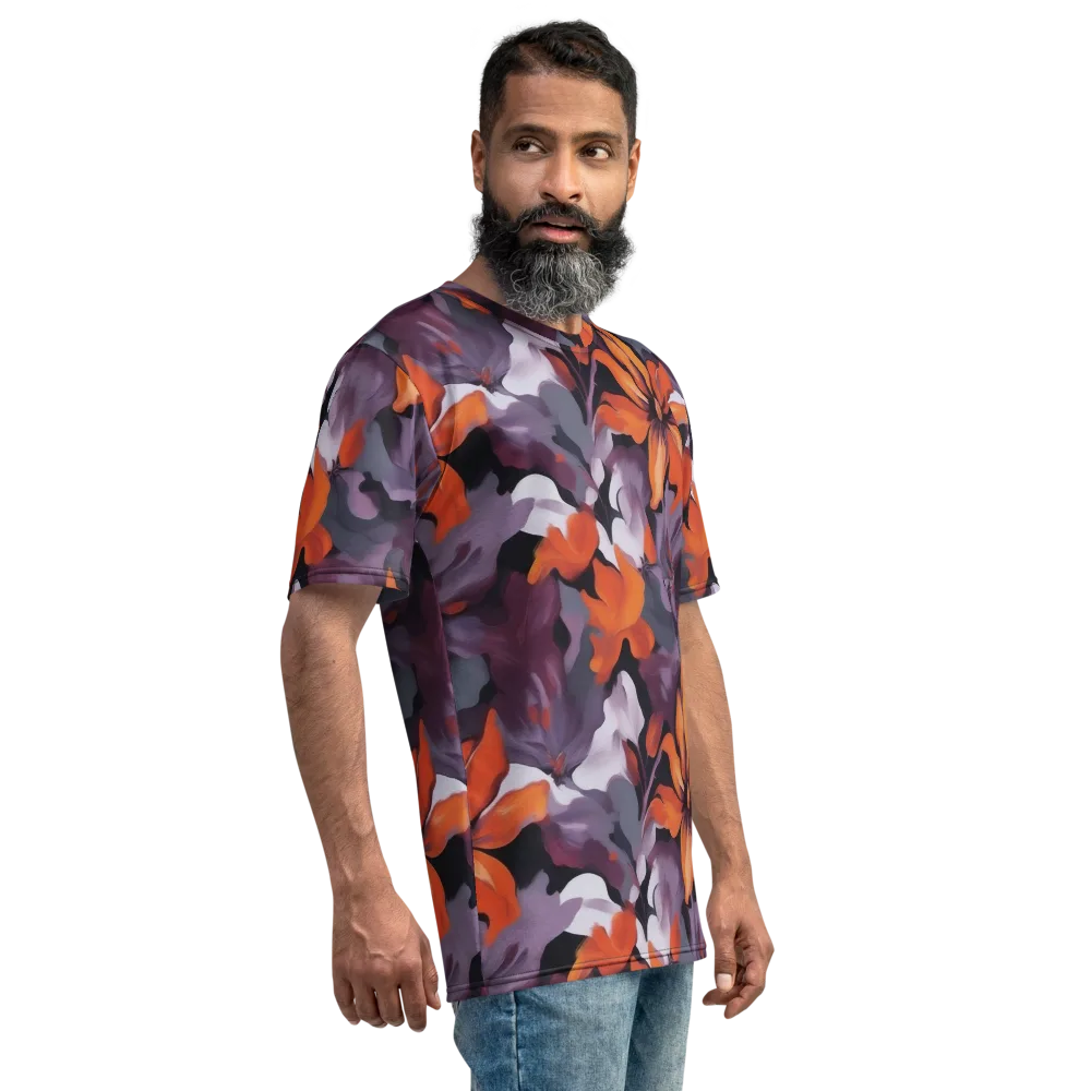 Velvet Flame on Men's Crew Neck T-Shirt — Right