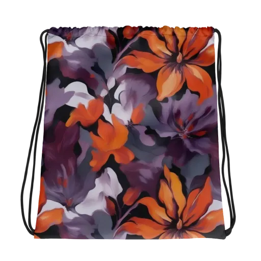 Velvet Flame on a Drawstring Bag