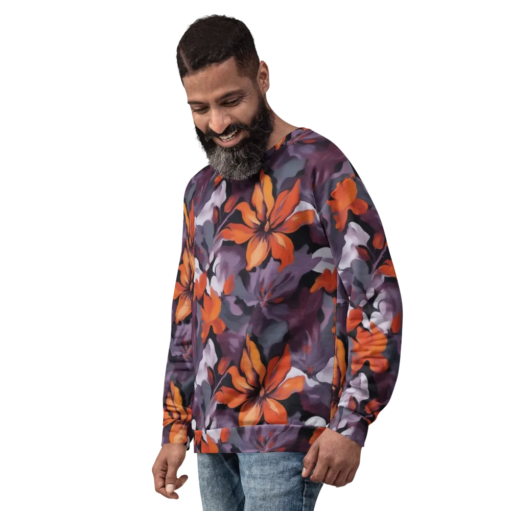 Velvet Flame on Sweatshirt — Left Front
