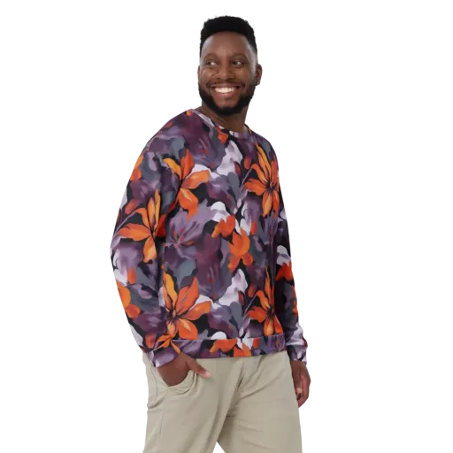 Velvet Flame on a Sweatshirt
