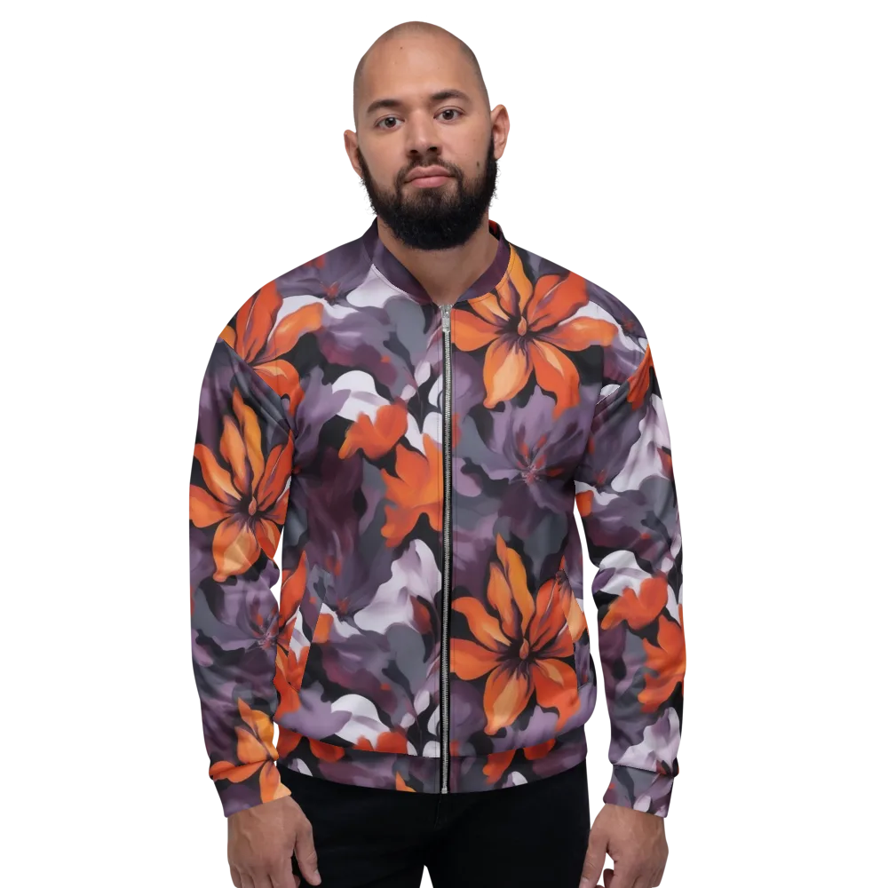 Velvet Flame on Bomber Jacket — Front