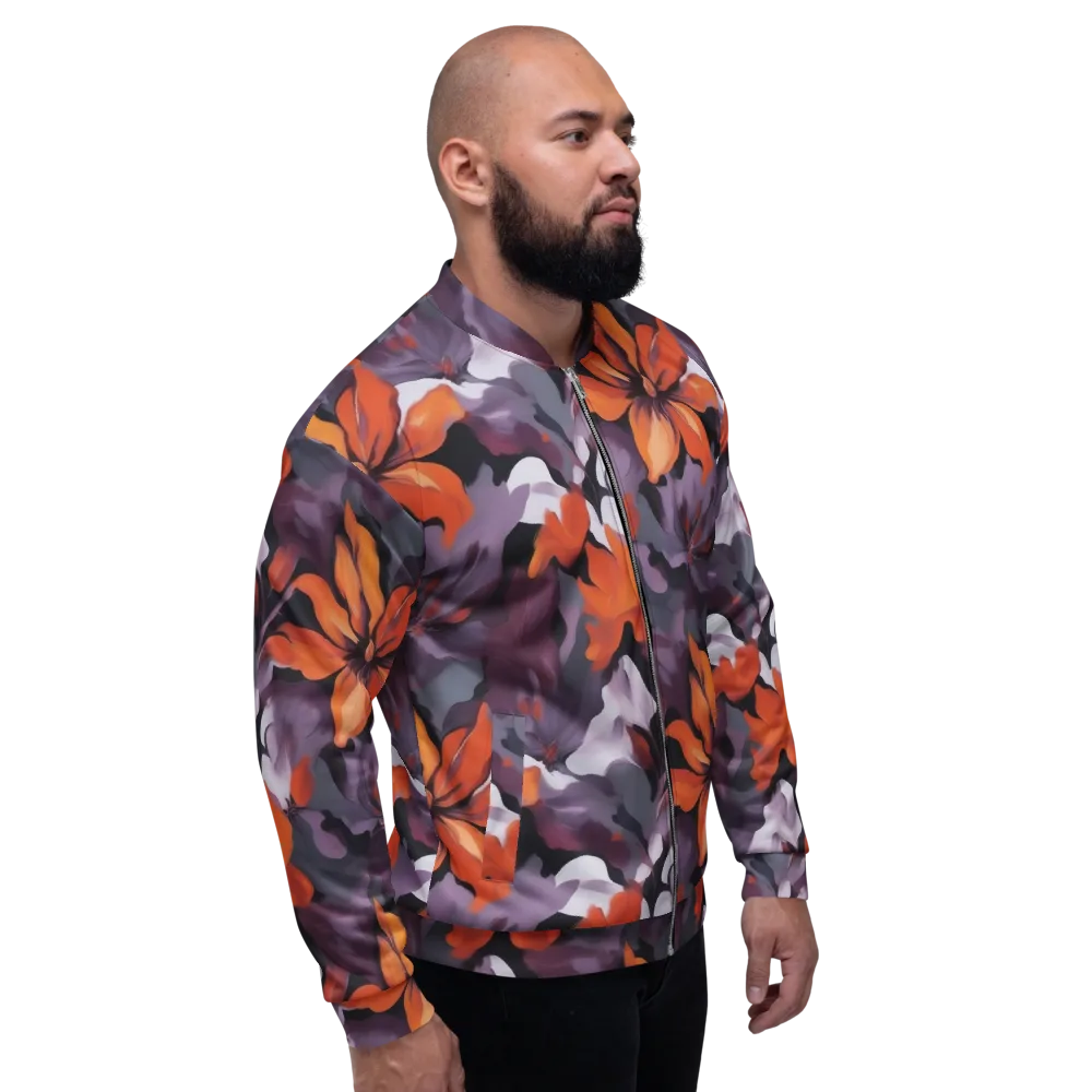 Velvet Flame on Bomber Jacket — Right