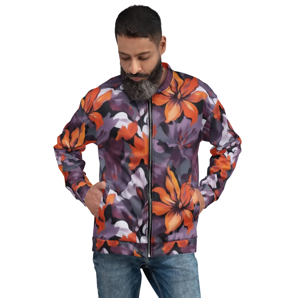 Velvet Flame on Bomber Jacket — Front