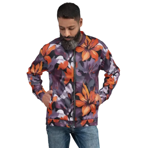 Velvet Flame on a Bomber Jacket