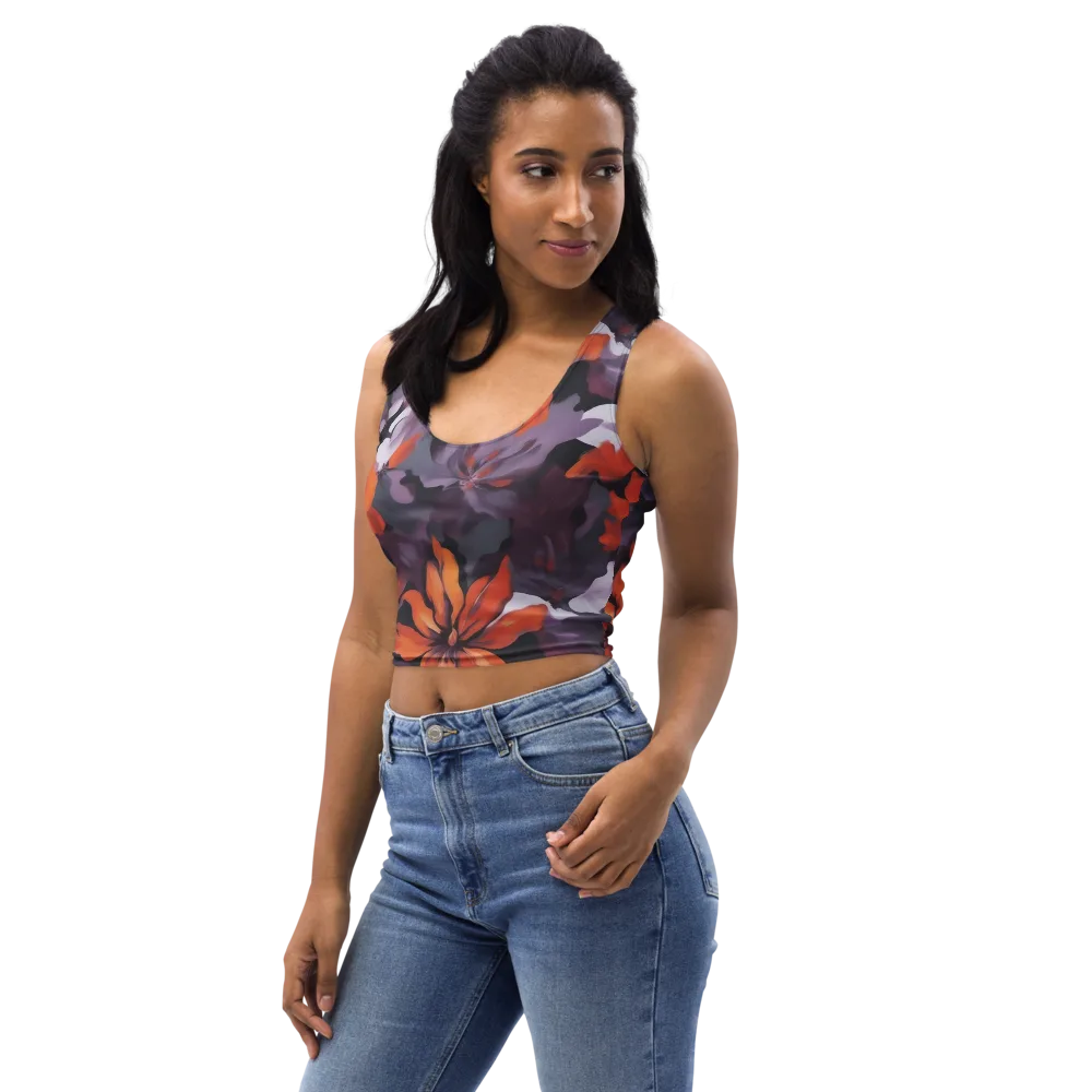 Velvet Flame on Crop Top — Left Front
