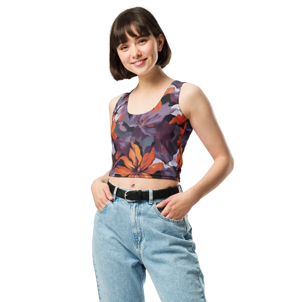 Velvet Flame on Crop Top — Front