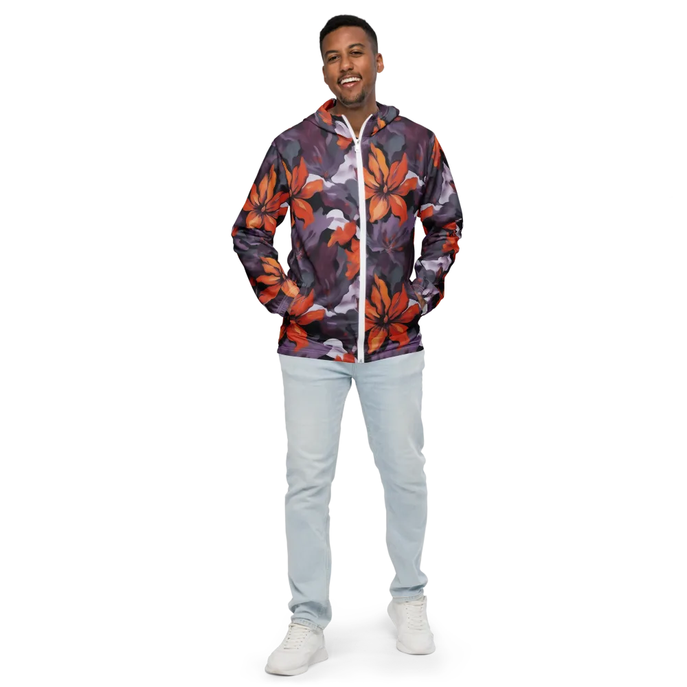 Velvet Flame on Men's Windbreaker — Front