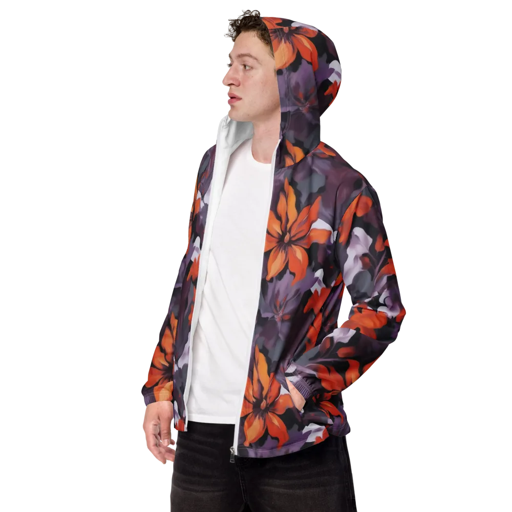 Velvet Flame on Men's Windbreaker — Left Front
