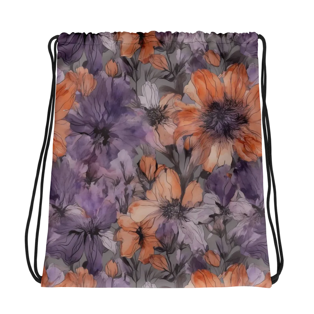 Poppy Dusk on Drawstring Bag — Photo