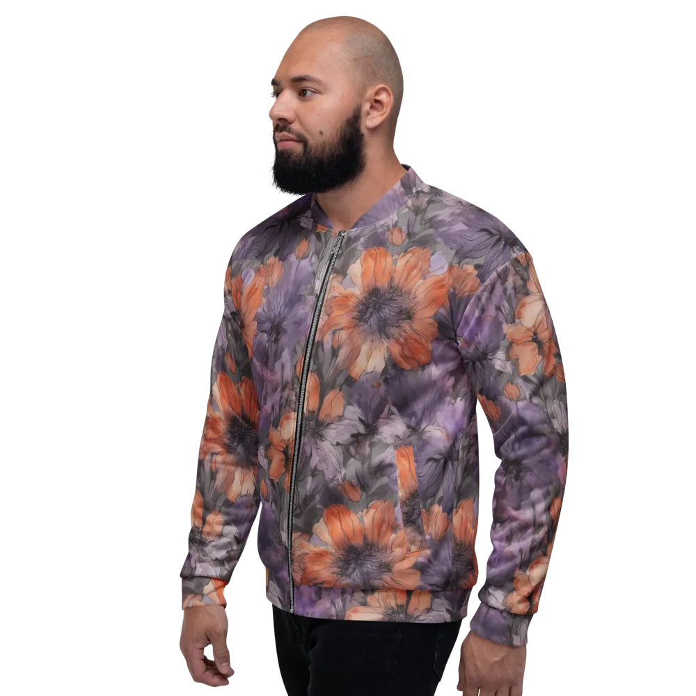 Poppy Dusk on Bomber Jacket — Left