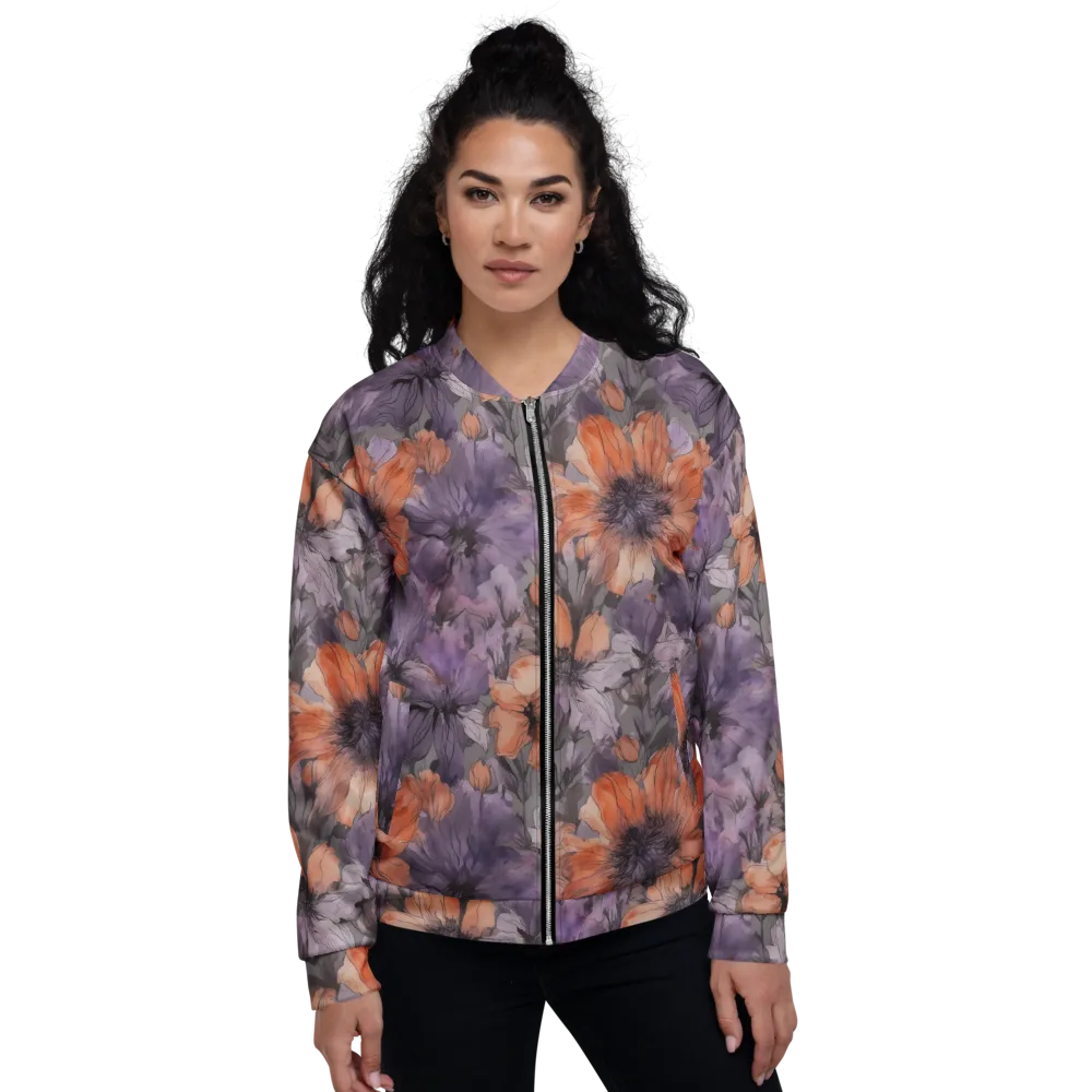 Poppy Dusk on Bomber Jacket — Front
