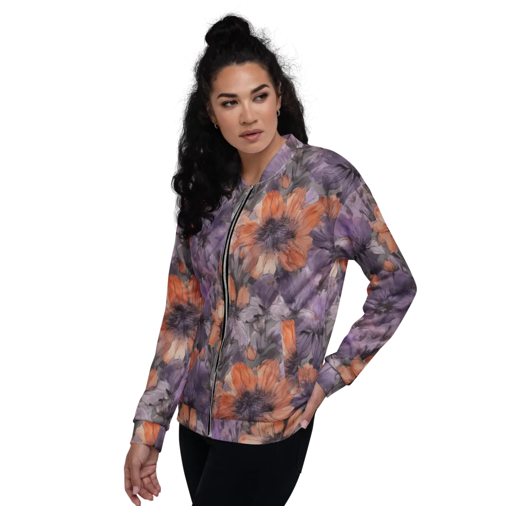 Poppy Dusk on Bomber Jacket — Left