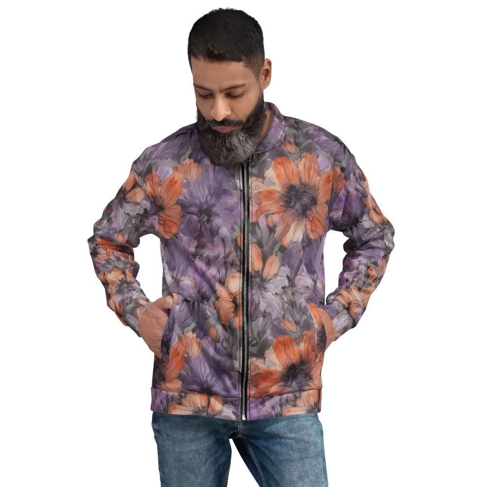 Poppy Dusk on Bomber Jacket — Front