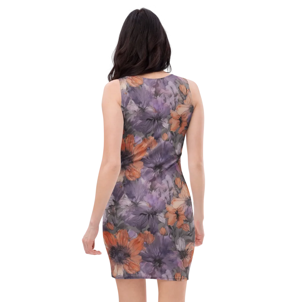 Poppy Dusk on Bodycon Dress — Back